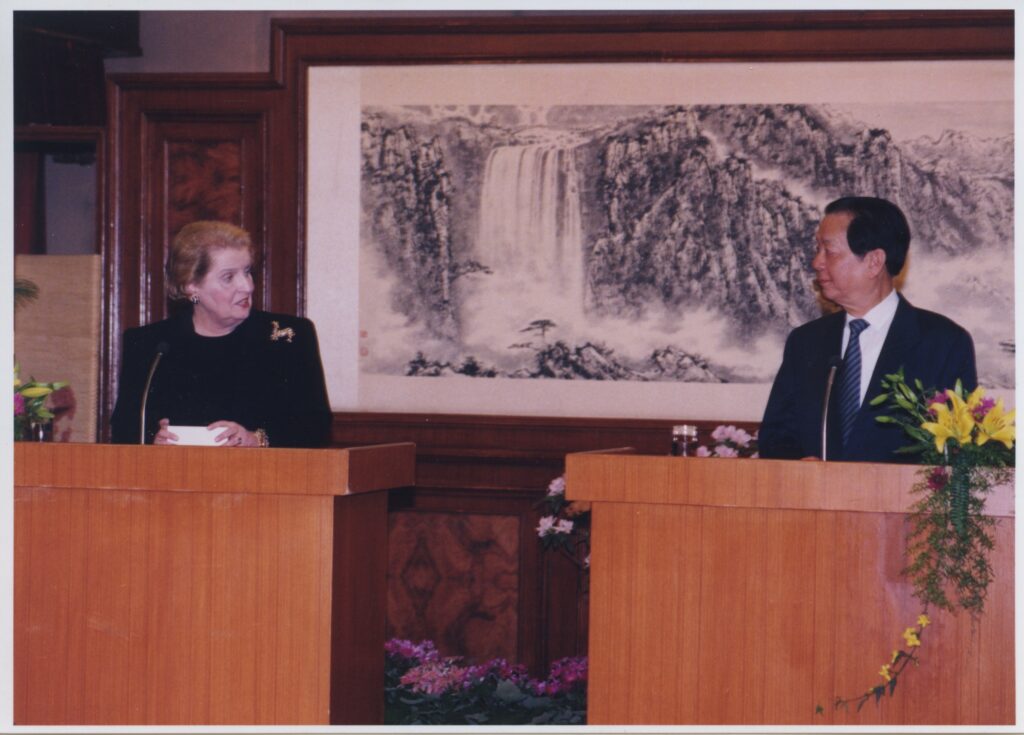 Secretary Albright Premier Li Peng