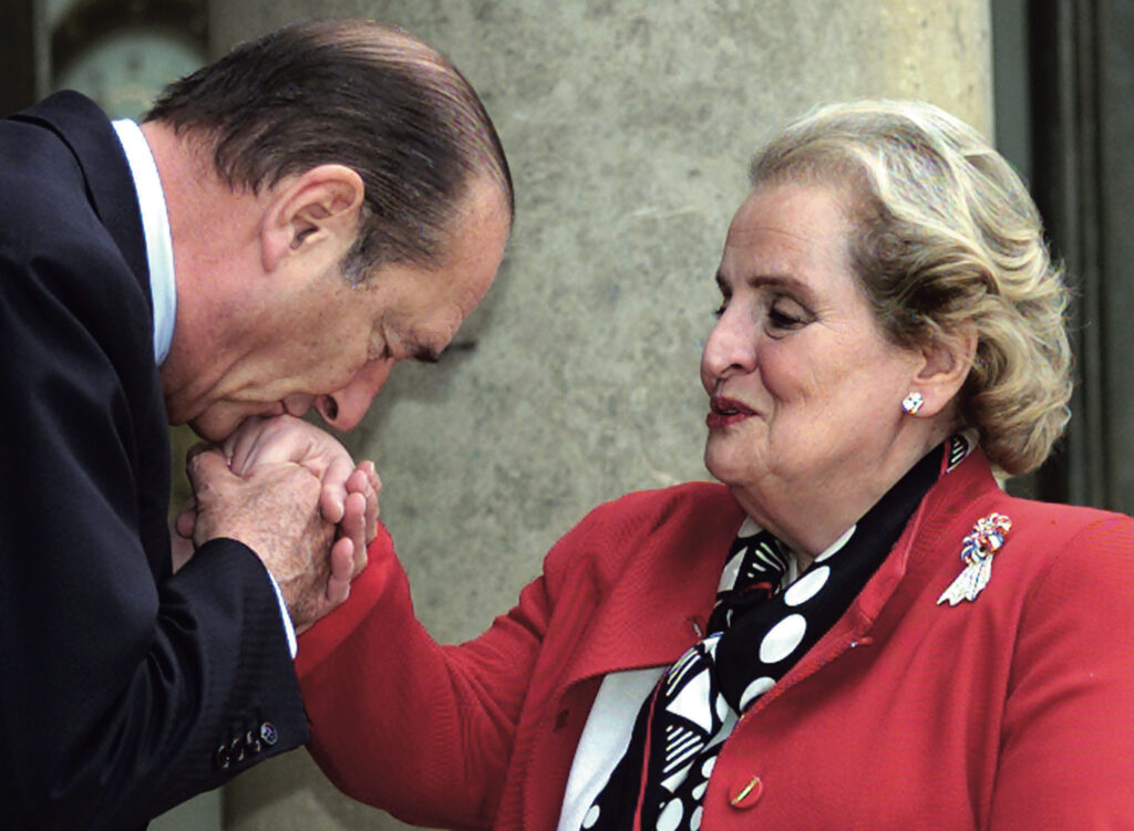 Secretary Madeleine Albright Jacques Chirac